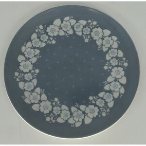 Vintage Hand Painted‎ Floral Porcelain Plate Decorative Blue White Flowers 7"